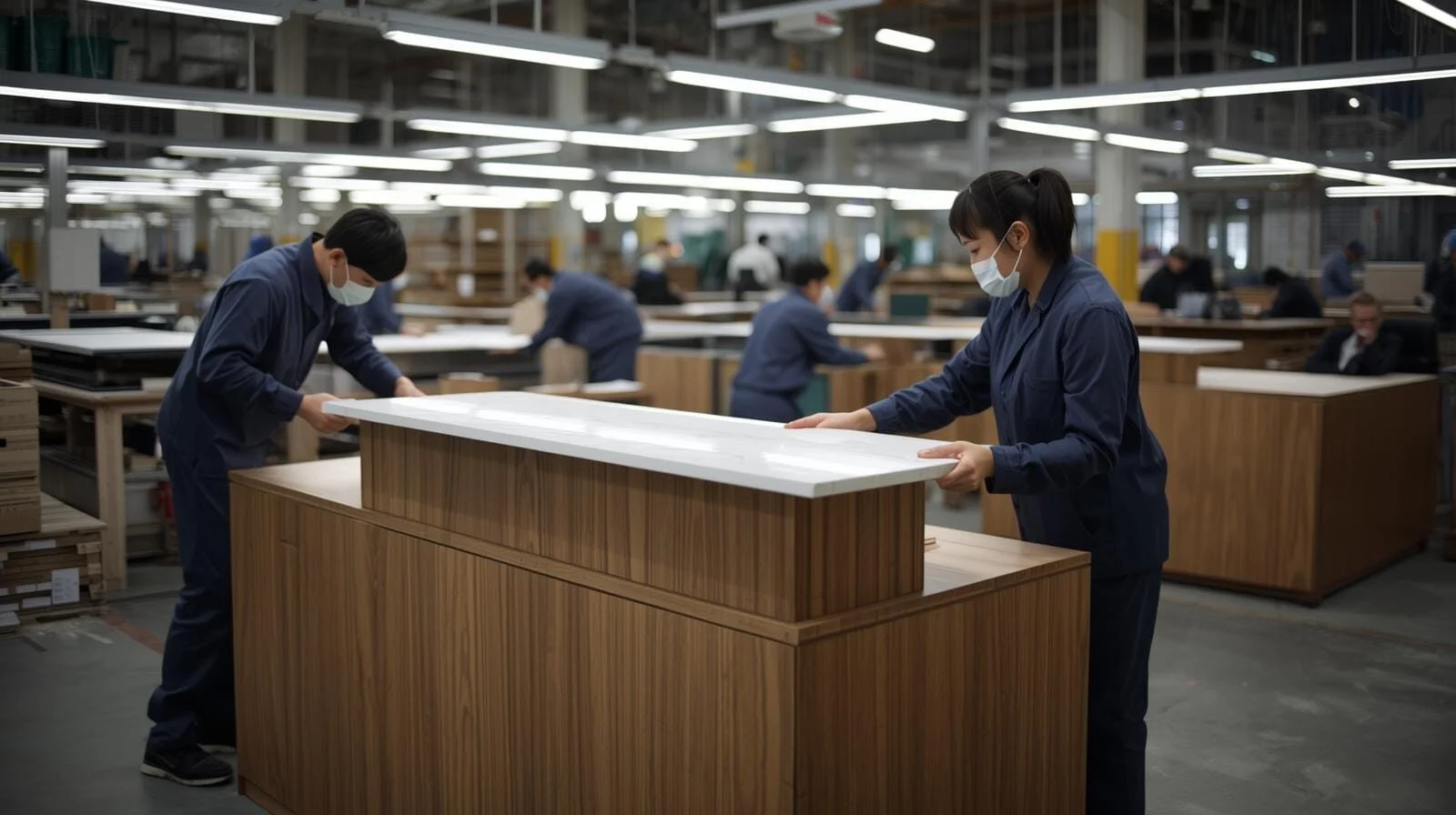Xưởng sản xuất quầy lễ tân tại TP.HCM