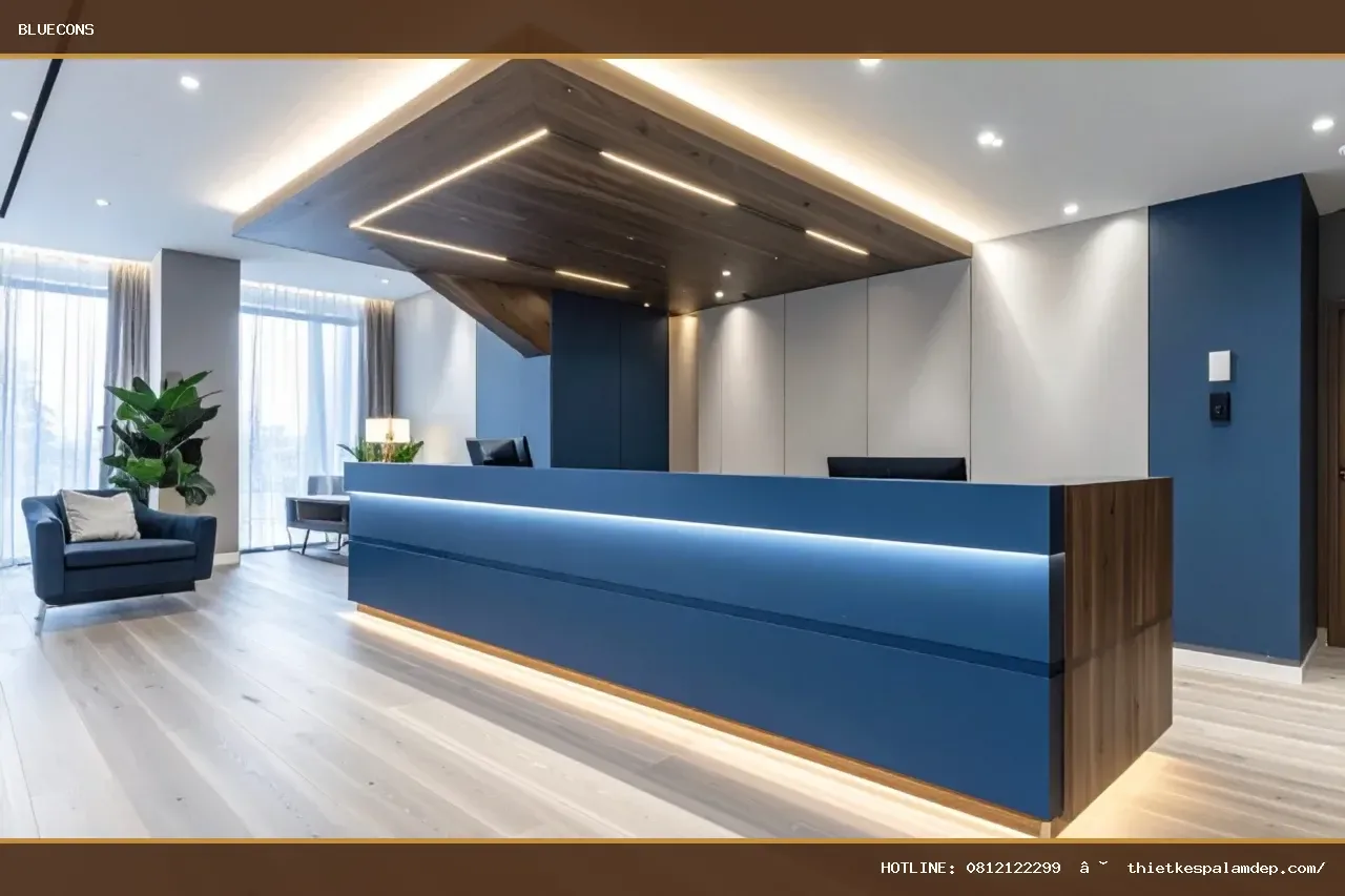 Quầy lễ tân Bluecons – hình ảnh Bluecons