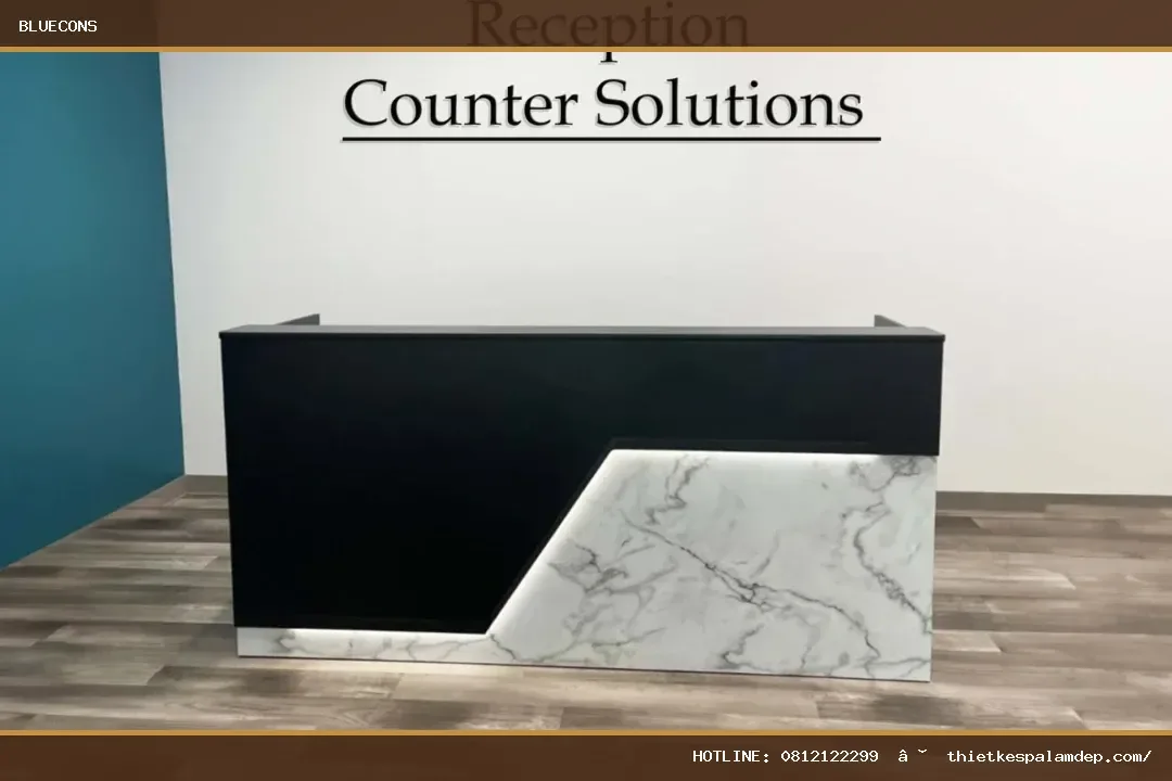 Quầy lễ tân cho showroom – hình ảnh Bluecons