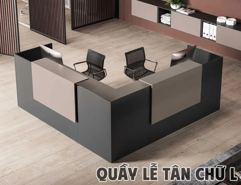 So sánh quầy lễ tân chữ L và quầy lễ tân chữ U nên chọn loại nào?