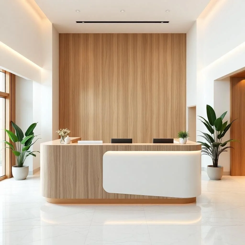 Quầy lễ tân chữ U