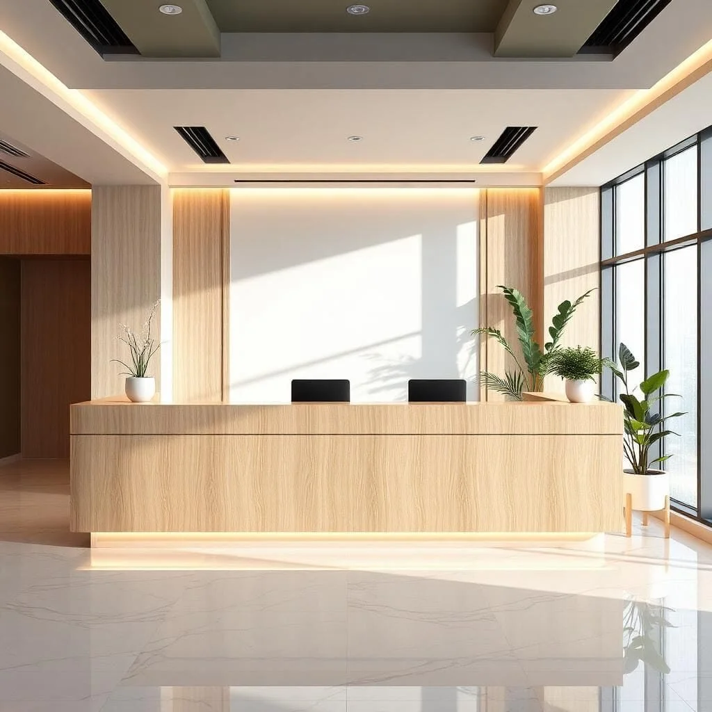 Quầy lễ tân chữ U