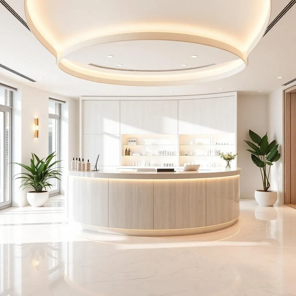 Quầy lễ tân chữ U