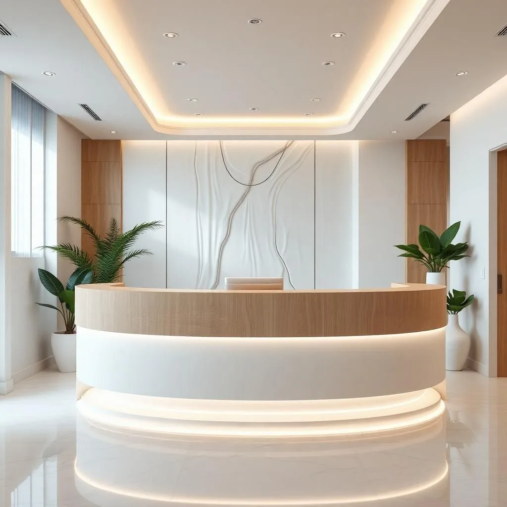 Quầy lễ tân chữ U