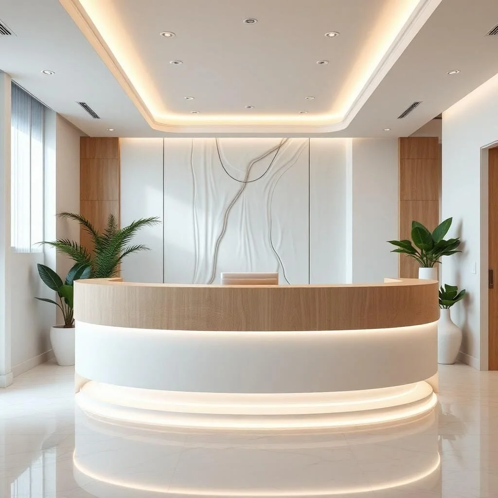 Quầy lễ tân chữ U