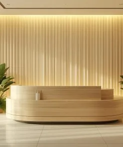 Quầy lễ tân gỗ cao cấp