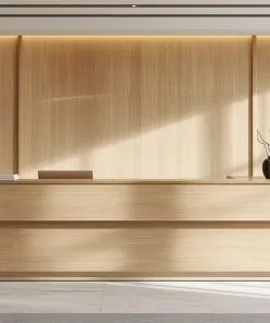 Quầy lễ tân gỗ cao cấp