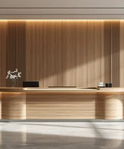 Quầy lễ tân gỗ cao cấp