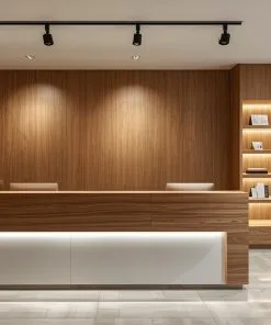 Quầy lễ tân gỗ công nghiệp chống ẩm