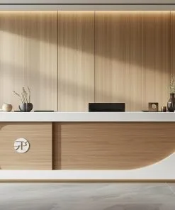 Quầy lễ tân gỗ công nghiệp chống ẩm