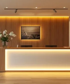 Quầy lễ tân gỗ công nghiệp chống trầy