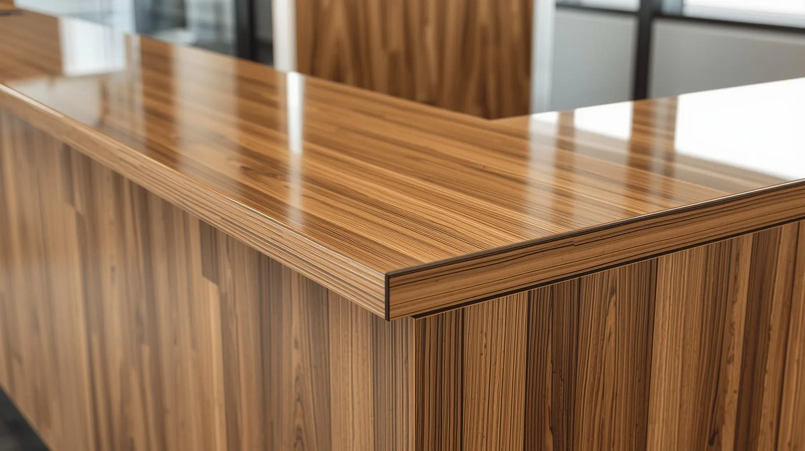 Quầy lễ tân gỗ công nghiệp chống trầy