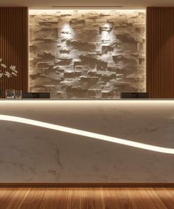 Quầy lễ tân gỗ MDF phủ Melamine sang trọng