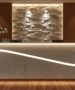 Quầy lễ tân gỗ MDF phủ Melamine sang trọng