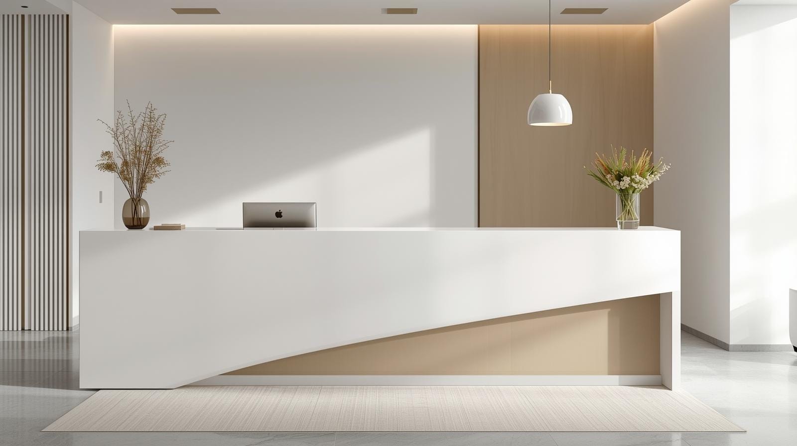 Quầy lễ tân gỗ MDF phủ Melamine sang trọng Quầy lễ tân gỗ MDF phủ Melamine sang trọng