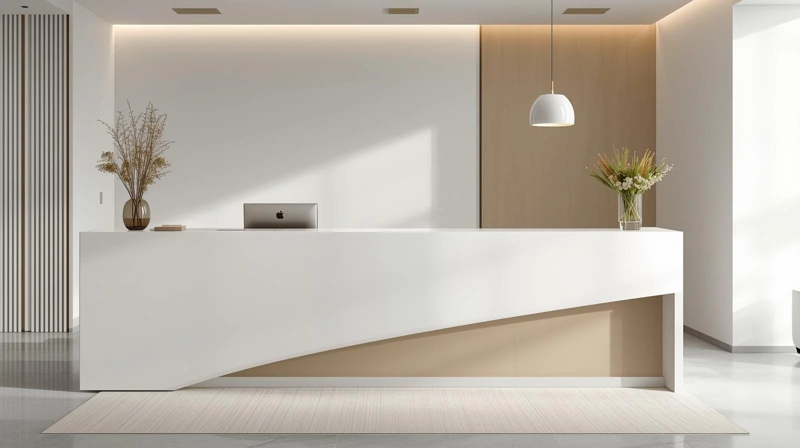 Quầy lễ tân gỗ MDF phủ Melamine sang trọng