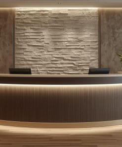 Quầy lễ tân gỗ MDF phủ Melamine sang trọng 11 Quầy lễ tân gỗ MDF phủ Melamine sang trọng