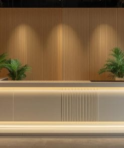Quầy lễ tân gỗ MDF phủ Melamine sang trọng 8 Quầy lễ tân gỗ MDF phủ Melamine sang trọng