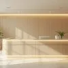 Quầy lễ tân gỗ thiết kế theo phong cách Hàn