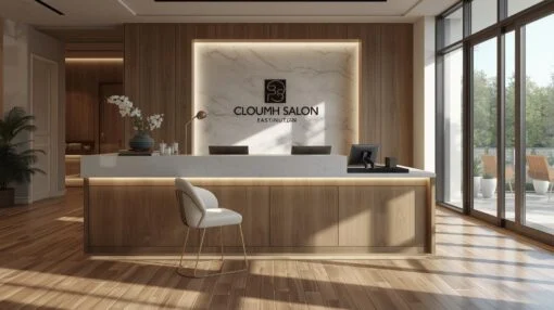 Quầy lễ tân hiện đại cho salon làm đẹp