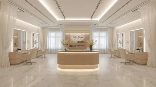 Quầy lễ tân hiện đại cho salon làm đẹp