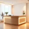 Quầy lễ tân kết hợp đèn LED