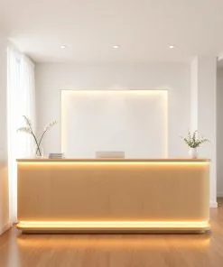 Quầy lễ tân kết hợp đèn LED