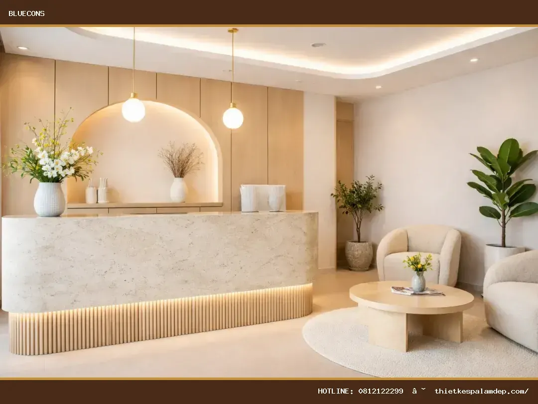 Quầy lễ tân kiểu Hàn Quốc – hình ảnh Bluecons