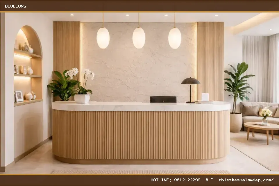 Quầy lễ tân kiểu Hàn Quốc – hình ảnh Bluecons