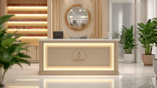 Quầy lễ tân mini cho tiệm nail