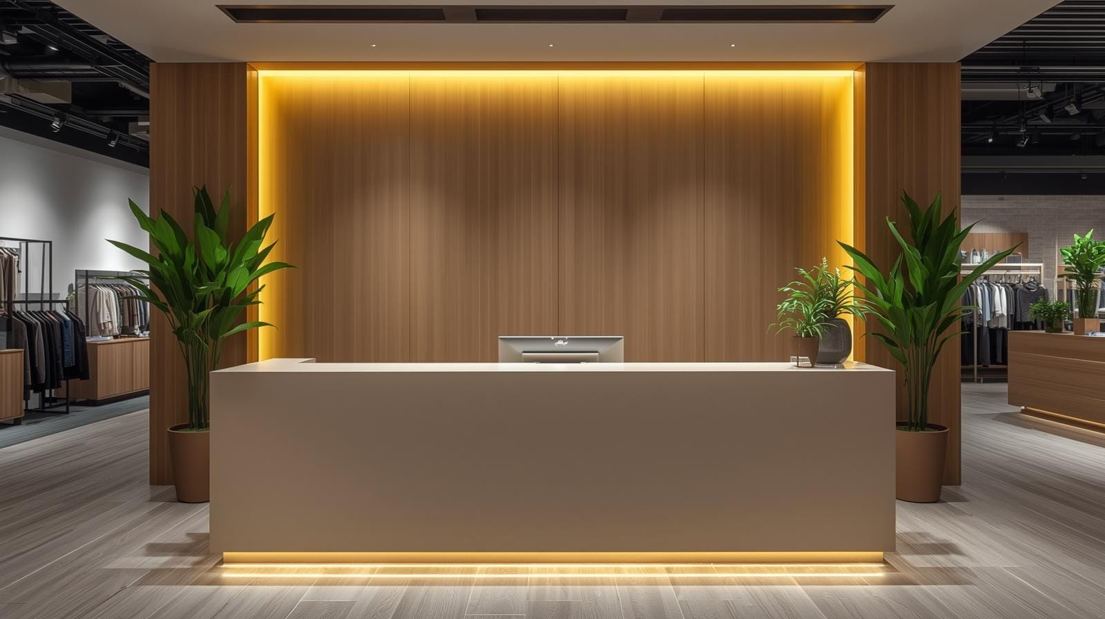 Quầy lễ tân gỗ MDF phủ Melamine sang trọng Quầy lễ tân gỗ MDF phủ Melamine sang trọng