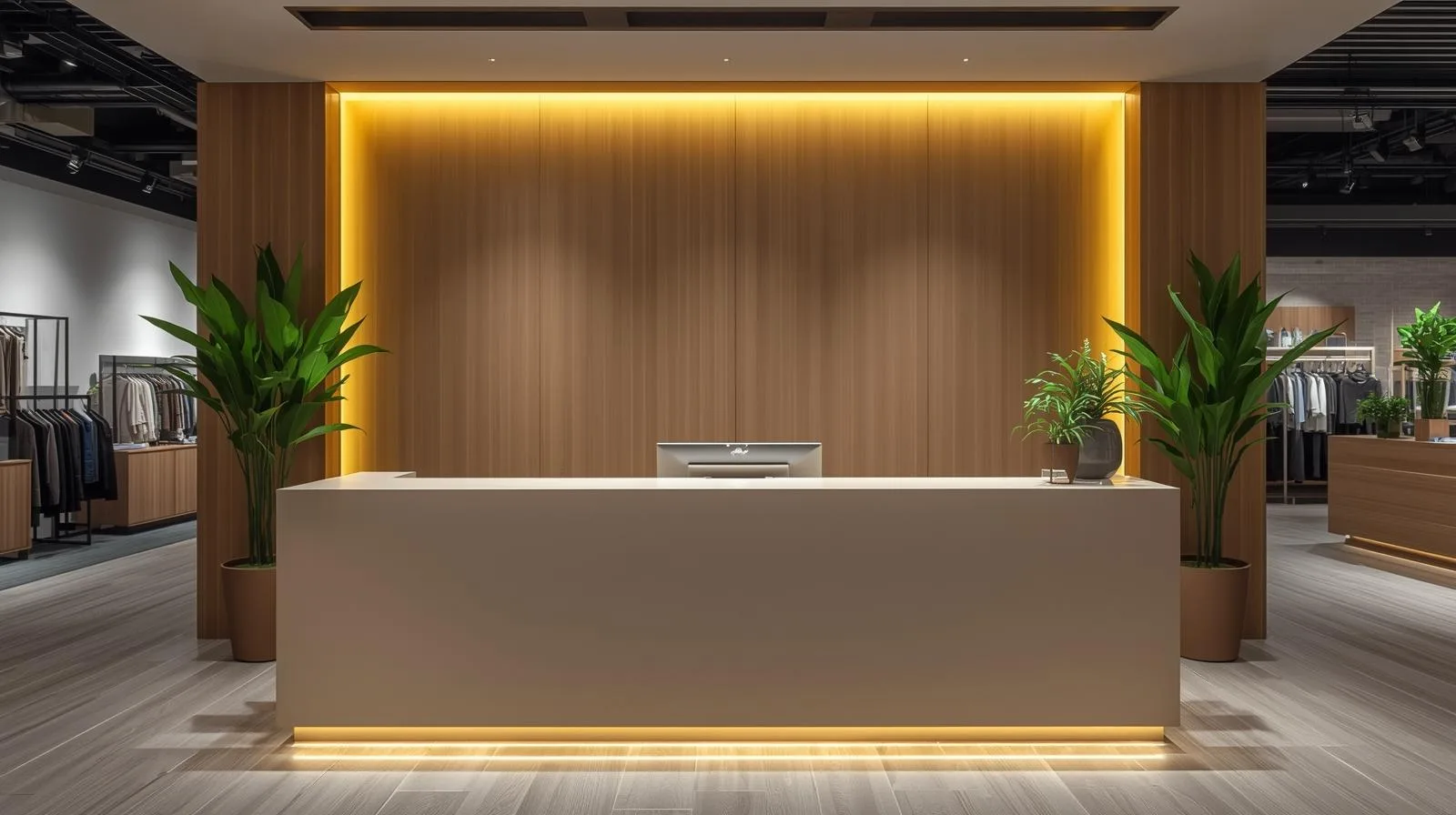 Quầy lễ tân gỗ MDF phủ Melamine sang trọng