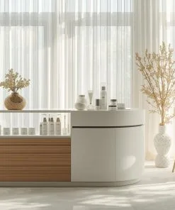 quầy lễ tân nhỏ gọn cho không gian hạn chế