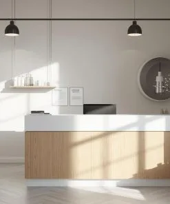 Quầy lễ tân nhỏ gọn cho không gian hạn chế