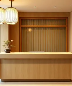 Quầy lễ tân phong cách Nhật Bản