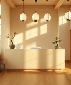 Quầy lễ tân phong cách Nhật Bản