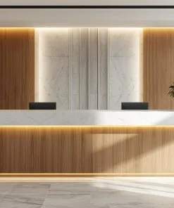 Quầy lễ tân phong cách tối giản