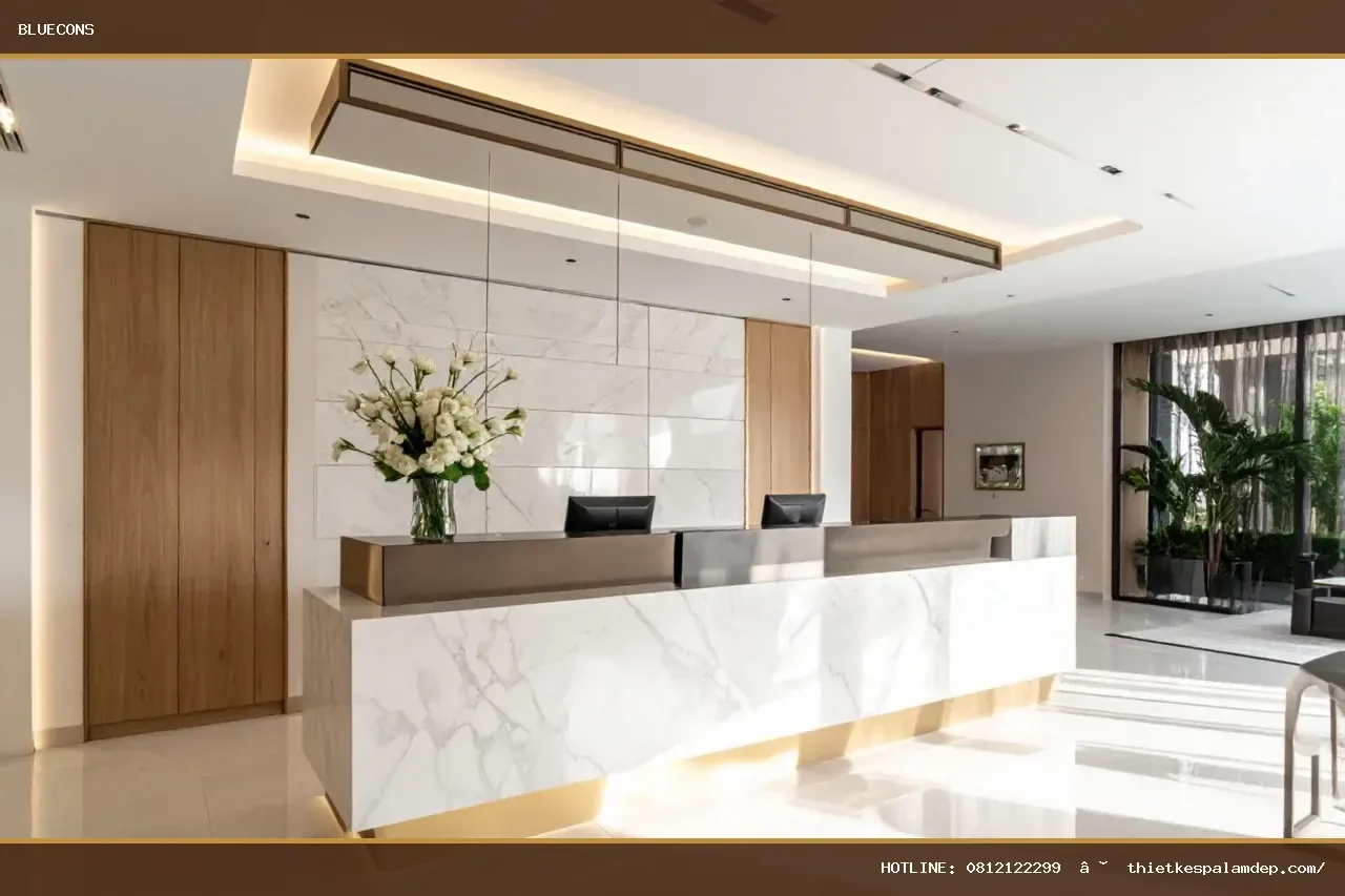 Quầy lễ tân sang trọng – hình ảnh Bluecons