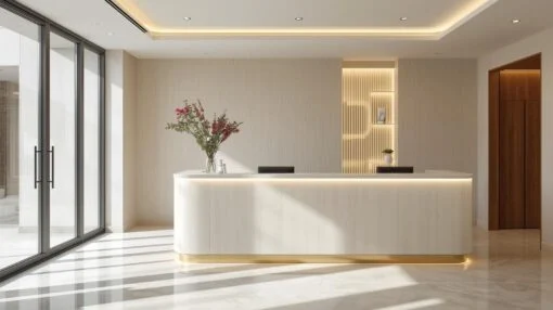 Quầy lễ tân spa