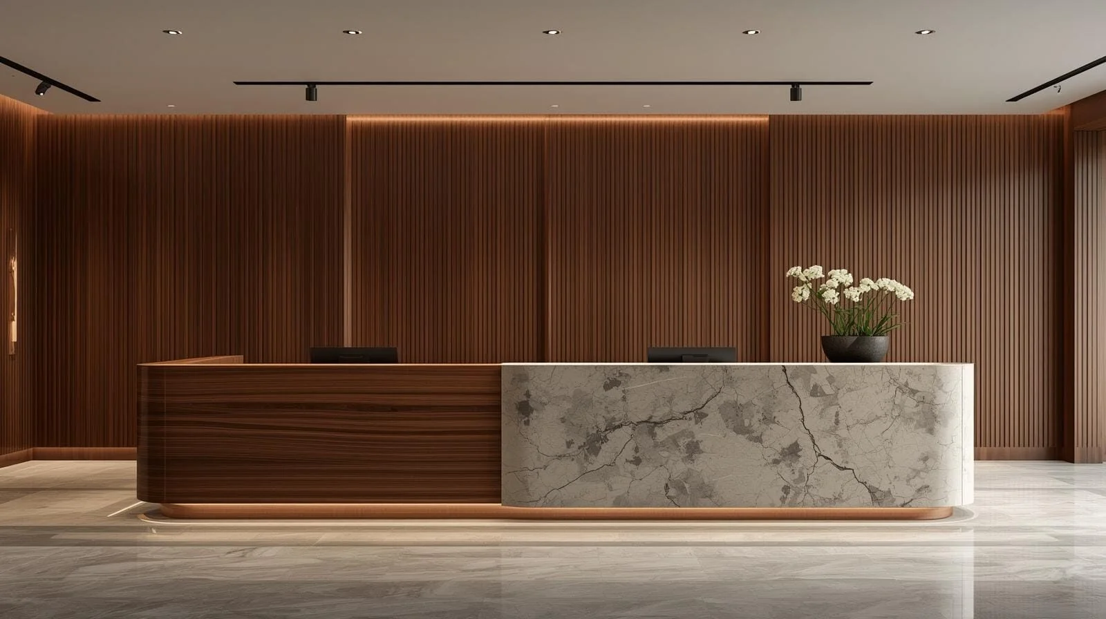Quầy lễ tân spa