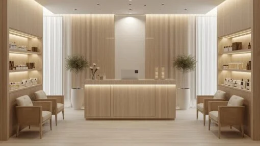 Quầy lễ tân spa