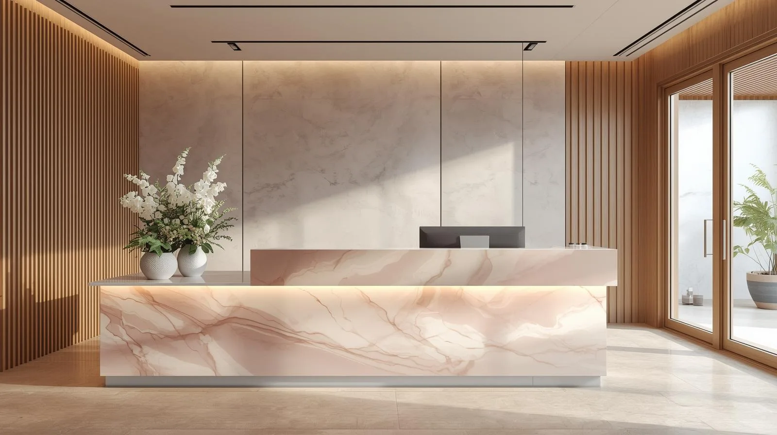 Quầy lễ tân spa