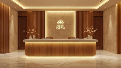 Quầy lễ tân spa
