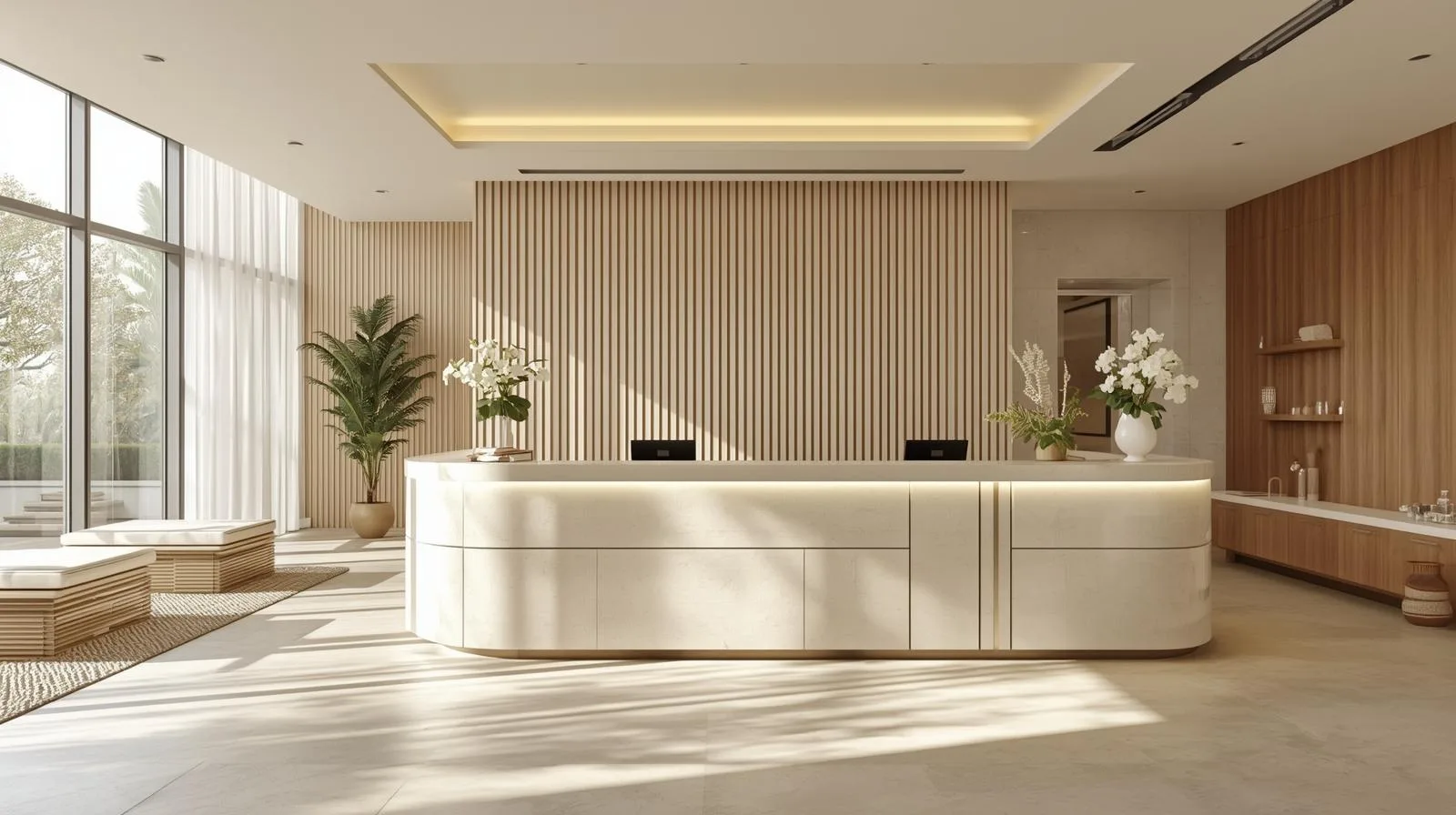 Quầy lễ tân spa