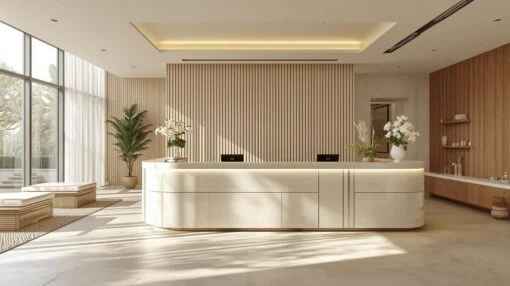 Quầy lễ tân spa
