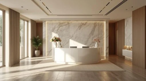 Quầy lễ tân spa