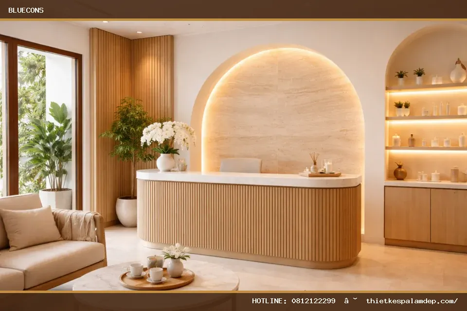 Quầy lễ tân spa – ảnh minh họa Bluecons