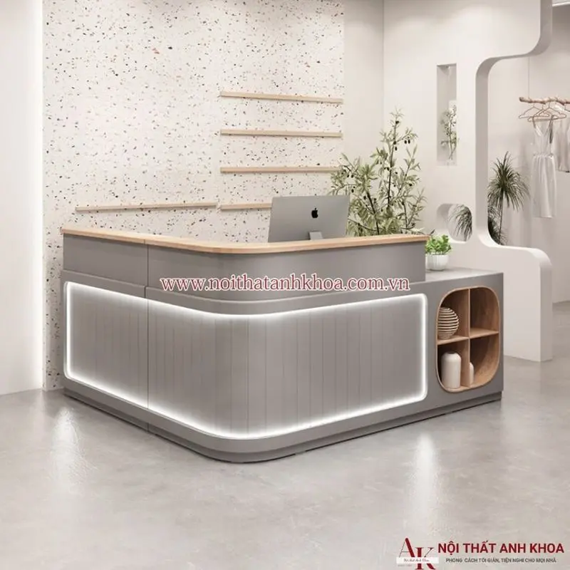 Quầy lễ tân chữ L cho spa đẹp thu hút khách hàng
