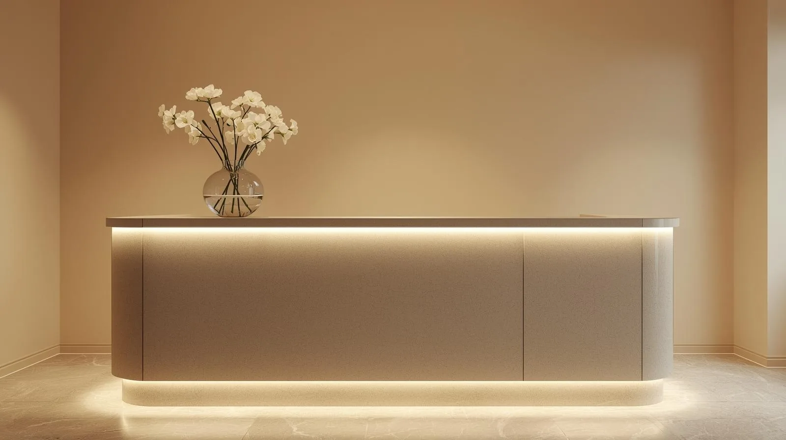 Quầy lễ tân spa sang trọng xu hướng 2025