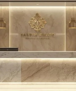 Quầy lễ tân thiết kế riêng theo thương hiệu